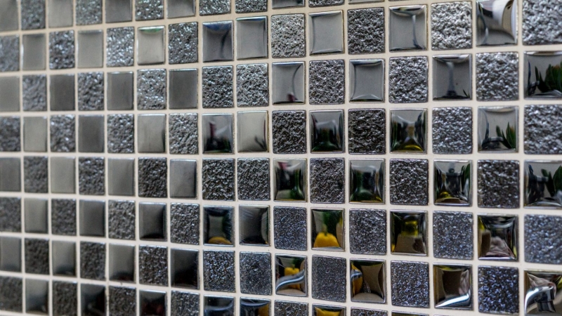 Mosaic tile Translucent black Glass mosaic Crystal chandelier black MOS88-8LU89_f | 10 mosaic mats