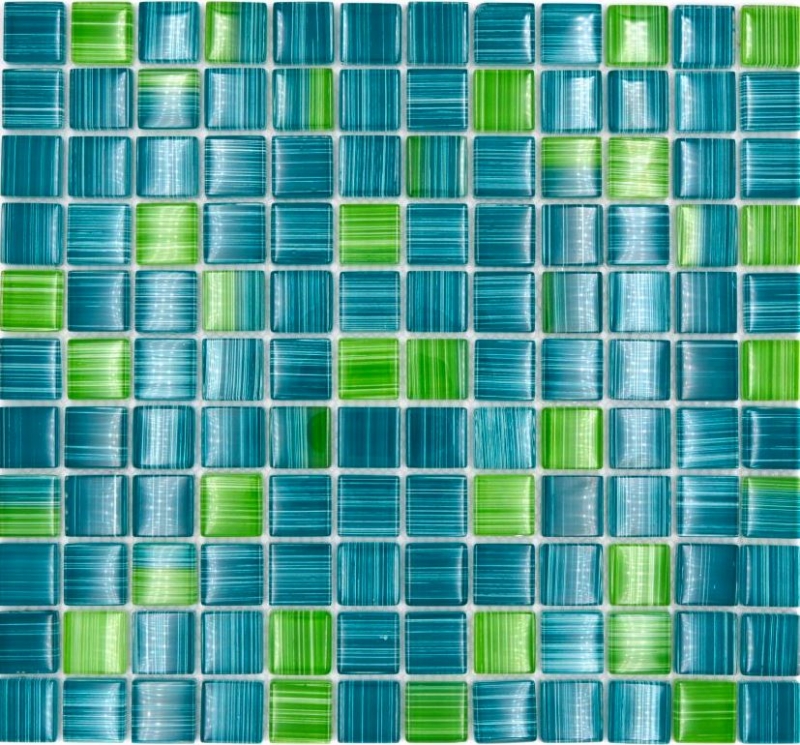 Mosaic tile Translucent green glass mosaic Crystal green MOS74-0509_f | 10 mosaic mats