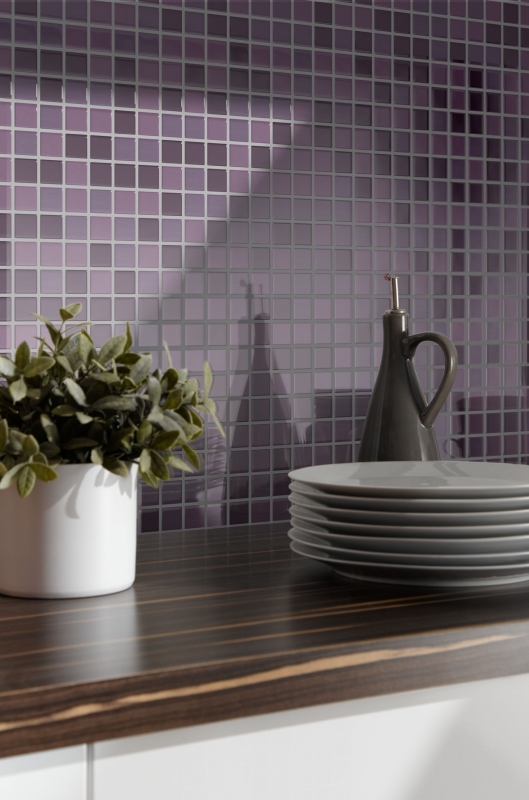 Mosaic tile translucent purple glass mosaic Crystal purple BATH WC kitchen WALL MOS62-1104_f | 10 mosaic mats