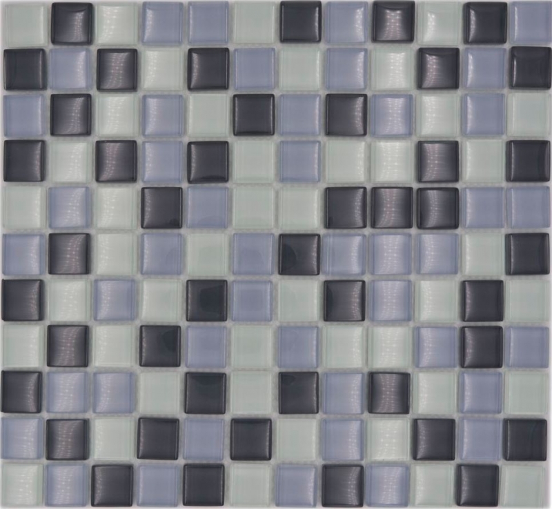 Mosaic tile Translucent gray Glass mosaic Crystal gray BATH WC Kitchen WALL MOS72-0204_f | 10 mosaic mats
