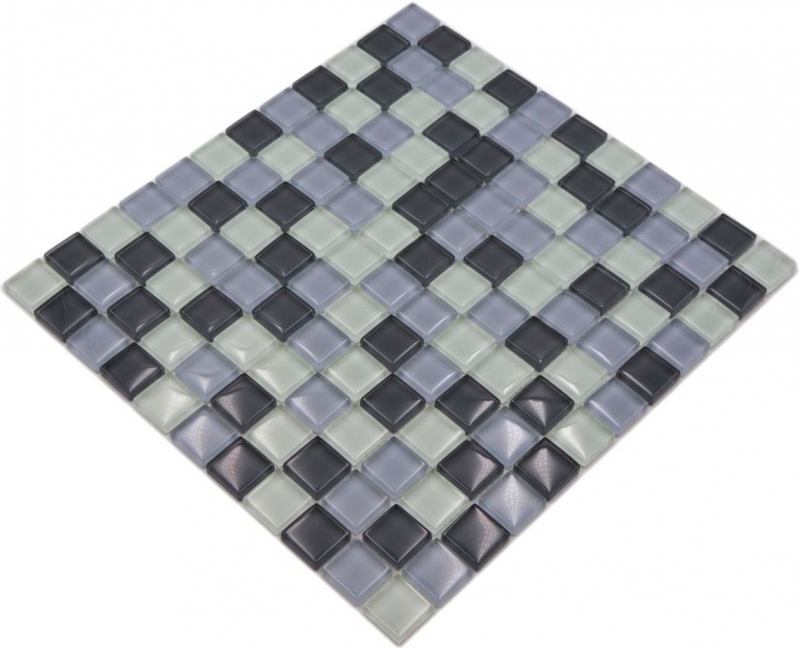 Mosaic tile Translucent gray Glass mosaic Crystal gray BATH WC Kitchen WALL MOS72-0204_f | 10 mosaic mats