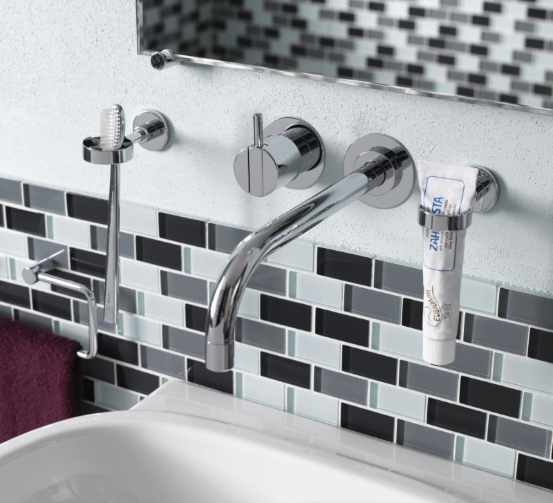 Mosaic tile Translucent gray Brick Glass mosaic Crystal gray MOS76-0204_f | 10 mosaic mats