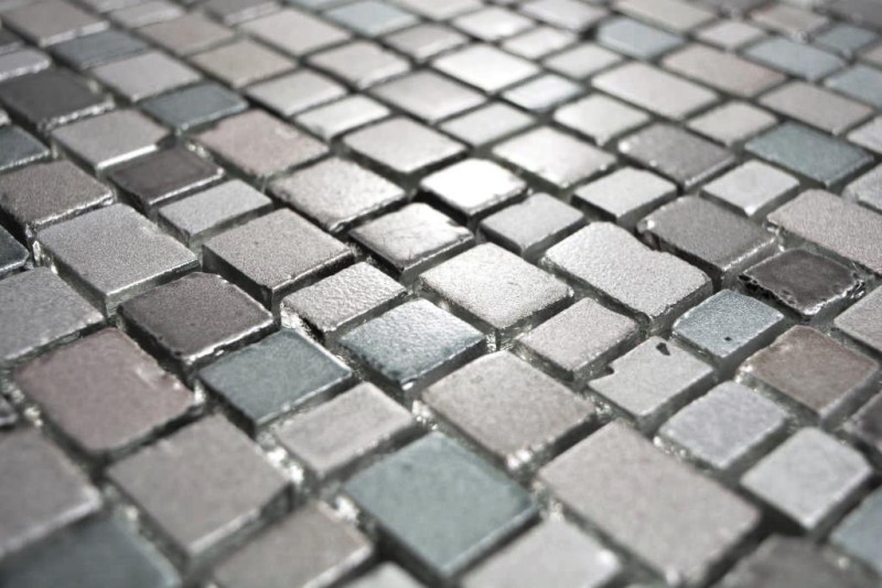 Transparent crystal mosaic glass mosaic gray beige wall tile backsplash kitchen bathroom_f | 10 mosaic mats