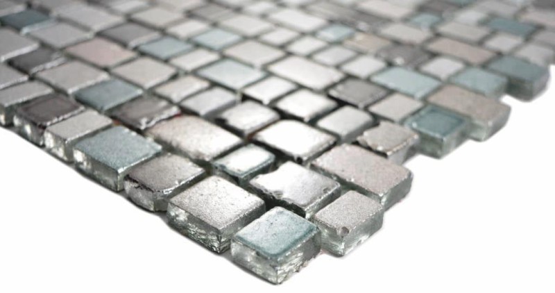 Transparent crystal mosaic glass mosaic gray beige wall tile backsplash kitchen bathroom_f | 10 mosaic mats