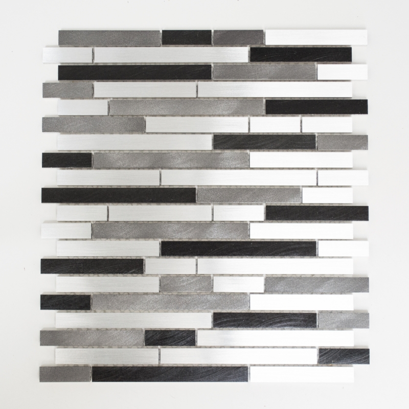 Mosaic rear wall aluminum composite aluminum grey black tile backsplash MOS49-0308_f
