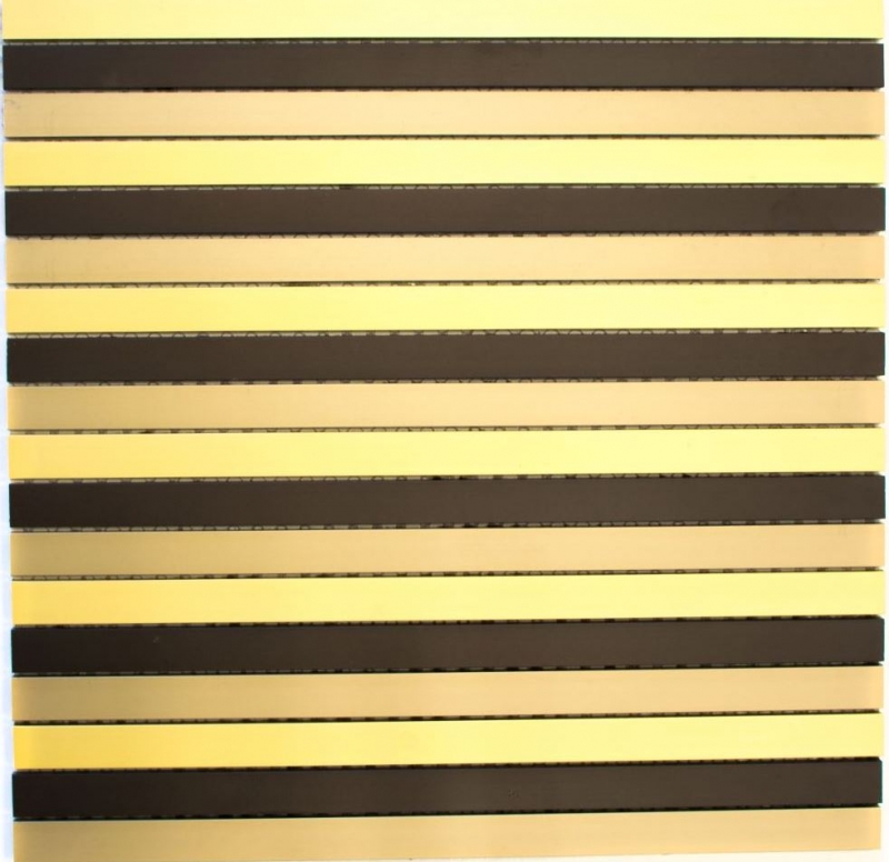 Mosaic splashback aluminum rods aluminum black bronze gold kitchen splashback MOS49-B301_f