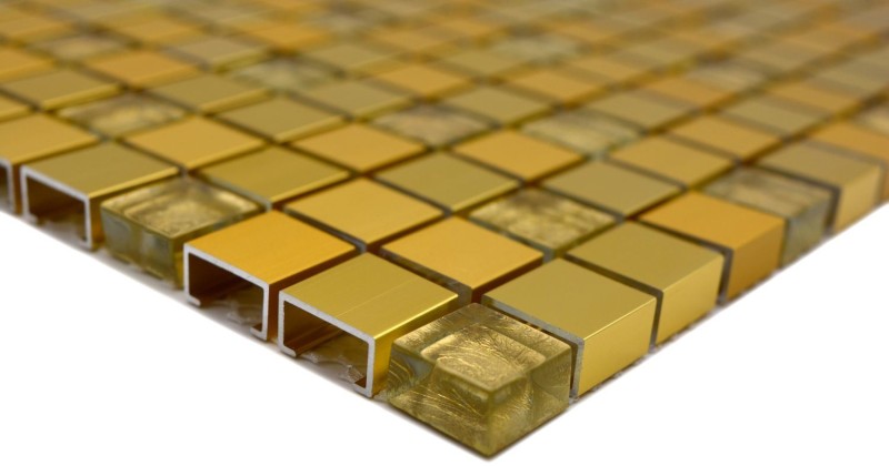 Mosaic back panel aluminum aluminum glass mosaic gold MOS49-A307_f