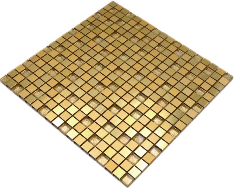 Mosaic back panel aluminum aluminum glass mosaic gold MOS49-A307_f