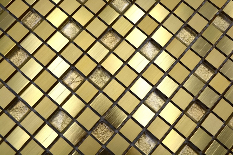Mosaic back panel aluminum aluminum glass mosaic gold MOS49-A307_f