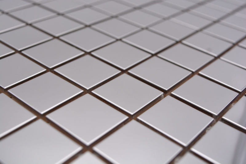 Mosaic stainless steel silver silver steel glossy kitchen splashback tile backsplash MOS129-23G_f