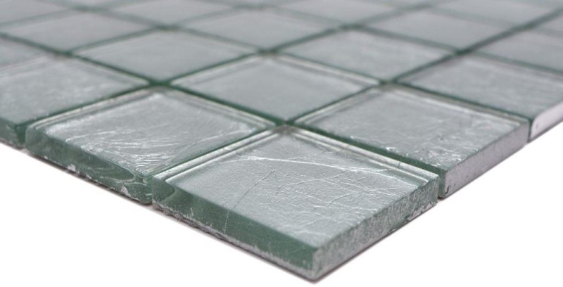 Mosaic rear wall glass mosaic silver structure MOS123-8SB26_f