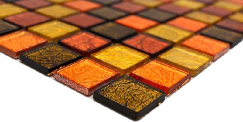 Mosaic back wall glass mosaic gold orange structure MOS120-07414_f