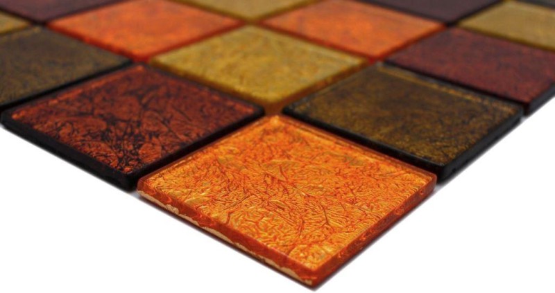Mosaic back wall glass mosaic gold orange structure MOS120-07424_f