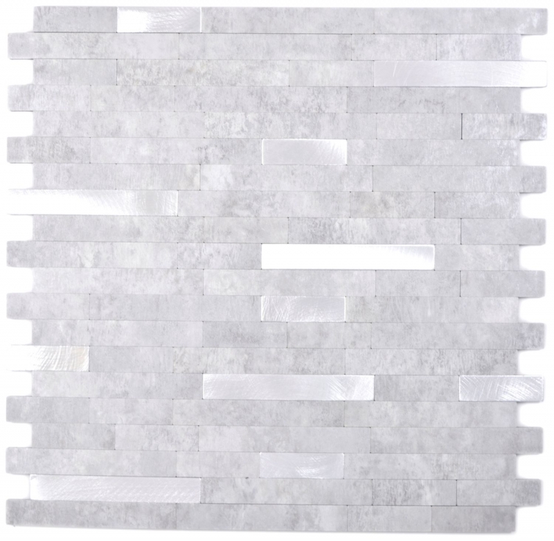 Hand sample composite vinyl stone look Cement grey/Silver mosaic tile wall tile backsplash - Hand sample