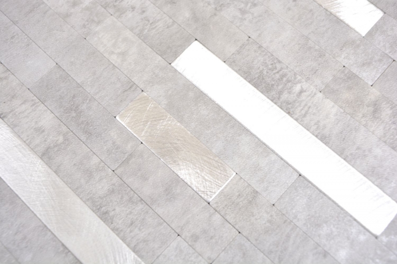 Hand sample composite vinyl stone look Cement grey/Silver mosaic tile wall tile backsplash - Hand sample