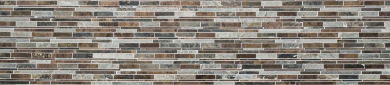 Mosaic tile stone copper gray rust copper composite stone kitchen splashback MOS47-XSK565_f