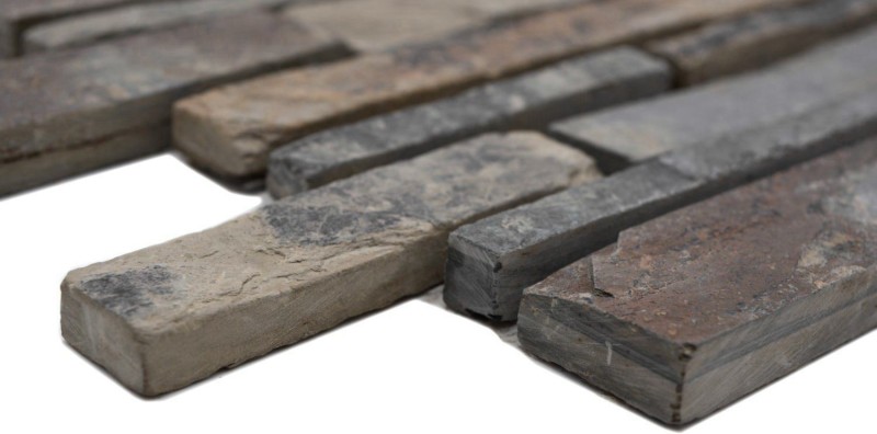 Mosaic tile slate natural stone rust brick slate rustic wall cladding kitchen tile MOS34-2525_f