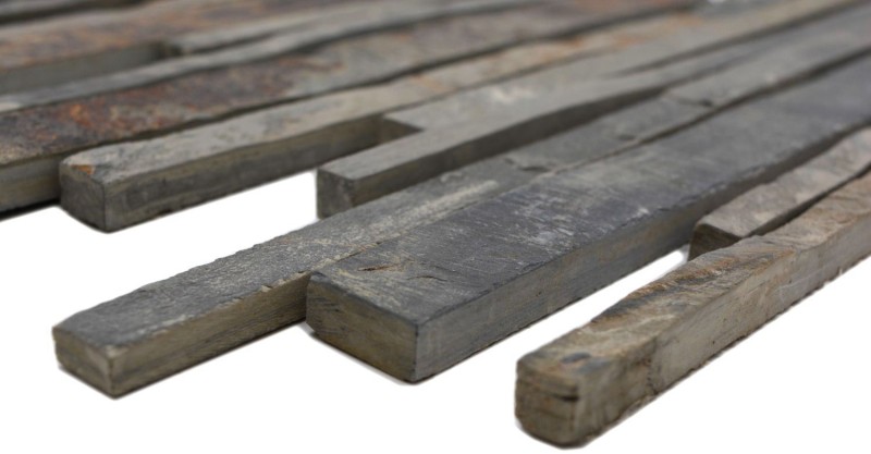 Mosaic tile slate natural stone rust rods slate wall cladding wall cladding rustic MOS34-S69_f