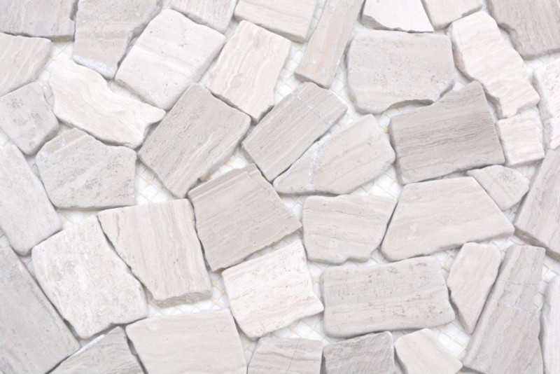 Mosaic tile marble natural stone quarry Ciot gray stripes MOS44-0202_f