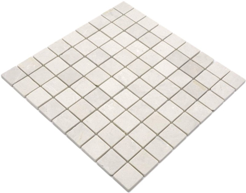 Mosaic tile marble natural stone cream Botticino Anticato MOS42-0104_f