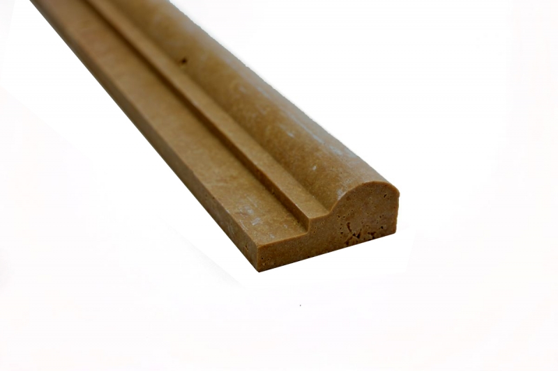 Border Travertine natural stone walnut profile Ogee1 Noce Antique Travertine MOSProf-44348_f