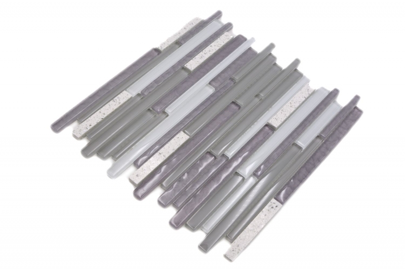 Mosaic tile Translucent composite white Multistick glass mosaic Crystal Artificial white MOS86-MS90_f