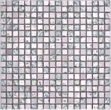Mosaic tile Translucent aluminum silver Glass mosaic Crystal Alu Resin silver MOS92-0202_f