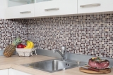 Mosaic tile kitchen splashback translucent brown glass mosaic crystal stone brown BATH WC kitchen WALL MOS92-1304_f
