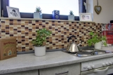 Mosaic tiles kitchen splashback self-adhesive stone beige brown rectangle glass mosaic stone beige brown MOS200-4MS75_f