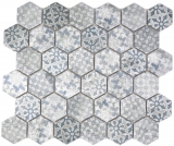Ceramic mosaic hexagon blue mosaic tiles wall tile backsplash kitchen bathroom MOS11H-0004_f