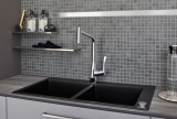 Mosaic tile SLIP-RESISTANT SHOWER BASIN STONE GREY MATT MOS18-0208-R10_f