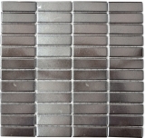Rod mosaic tiles Ceramic wall tiles Decorative wall paneling Anthracite MOS24-0217_f