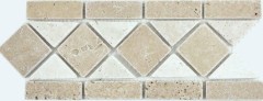 Travertine natural stone border noce chiaro Beige Wall Floor Shower Bathroom Kitchen MOSBor-0246_f