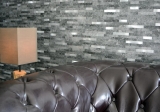 Composite vinyl stone look Black Quartz/Silver mosaic tile wall tile backsplash kitchen bathroom MOS200-22BS_f