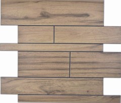 Wall panels self-adhesive wood look dark brown kitchen splashback tile back MOS200-52WDL_f