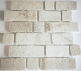 Slate mosaic tile natural stone brick white light beige mosaic mat mosaic tile backsplash kitchen - MOS34-0102