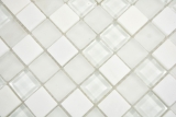 Hand pattern square crystal/stone mix super white mosaic tile wall tile backsplash kitchen bathroom MOS72-0001_m