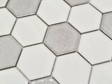 Hand pattern mosaic tile ceramic mosaic hexagonal white glossy kitchen bathroom MOS11K-SAN1_m