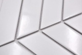 Hand sample mosaic tile ceramic mosaic herringbone mix white glossy matt tile backsplash bathroom MOS24-CHEV11_m
