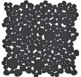 Pebble mosaic Pebbles ceramic drops mosaic pebble plain black matt tile backsplash kitchen bathroom MOS12-0311