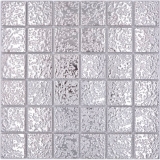 Mosaic tile ceramic mosaic plain silver hammered tile backsplash kitchen MOS16-0207_f