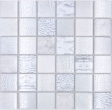 Mosaic tiles Glass mosaic Forest white Kitchen splashback Tile backsplash MOS78-W18_f