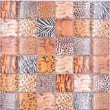 Mosaic tiles Glass mosaic Forest light brown Tile mirror wall MOS78-W58_f