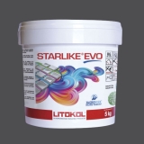 Litokol STARLIKE EVO 140 NERO GRAFITE dark gray epoxy resin adhesive joint 5 kg bucket