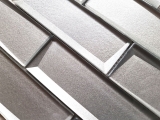 Hand sample mosaic tile glass mosaic combination 3D look gray silver wall kitchen bathroom MOS88-XB01_m