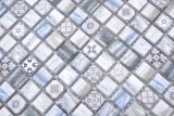 Hand sample mosaic tile glass mosaic combi retro wood gray blue light tile mirror bathroom MOS78-W39_m