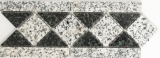 Mosaic border Borde Padang natural stone gray black 8x20 cm Article 860/BT