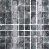 Swimming pool mosaic pool mosaic glass mosaic black anthracite iridescent wall floor kitchen bathroom shower MOS220-P56383