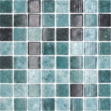 Swimming pool mosaic pool mosaic glass mosaic green anthracite iridescent wall floor kitchen bathroom shower MOS220-P56388