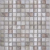 Glass mosaic mosaic tile beige glossy crocodile structure wall kitchen bathroom shower MOS68-WL34
